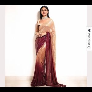 Indian Saree / Sari Purple & Gold